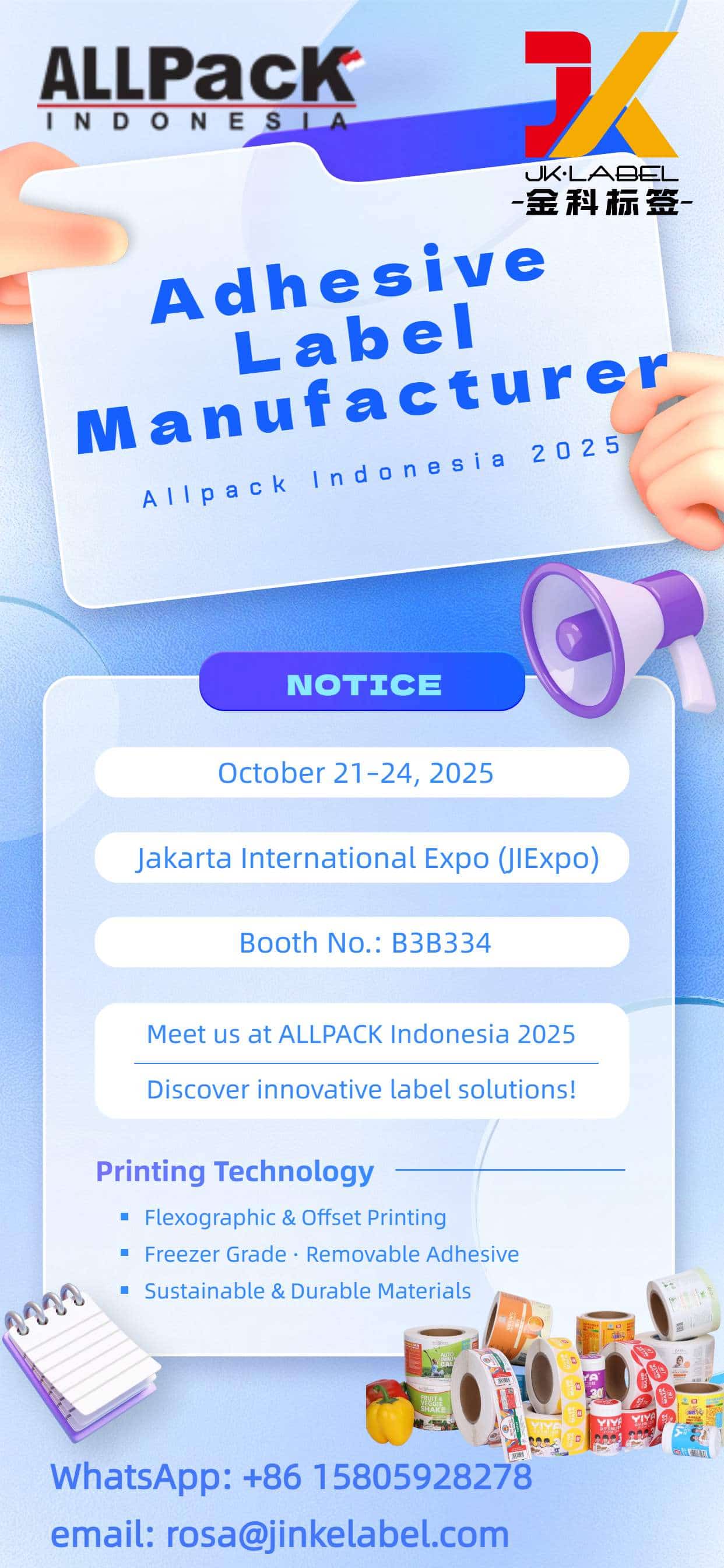 Vi er klare for Allpack Indonesia 2025! Vi sees i morgen i Jakarta!