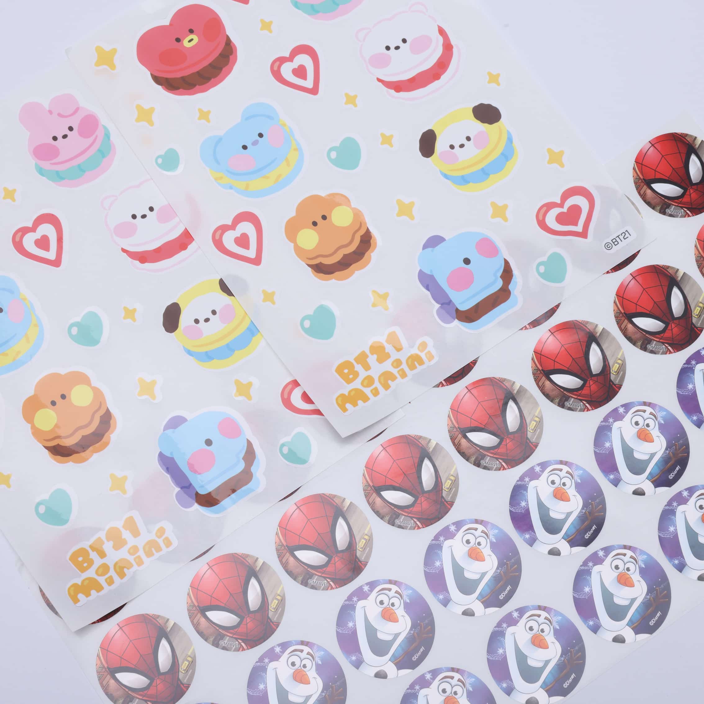 Custom Cartoon Children Sticker Sheets Kids Decorative Adhesive Labels